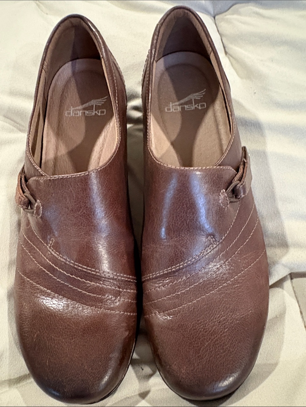 Dansko Brown Leather Women's Slip-On Loafers
